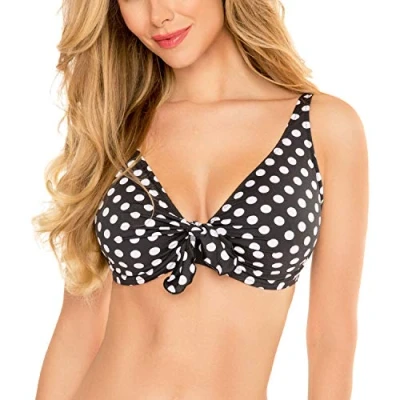 Image of Vivisence 3203 Underwired Soft Bikini Top (Bottoms Available) Made in EU, Dots,34E