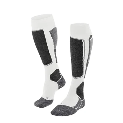 Image of FALKE Women&#039;s SK2 Intermediate Vegan W KH Lyocell Functional Yarn Warm Thick 1 Pair Skiing Socks, White (Off 2040), 5.5 6.5