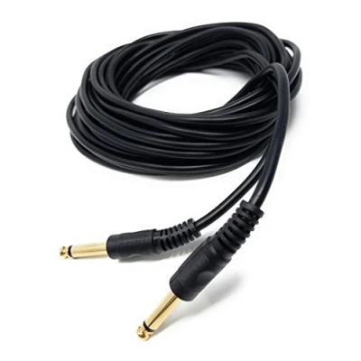 Image of DRUT 10m 6.35mm to Mono 1/4&#039;&#039; Jack Plug Speaker, Guitar, Instrument, Patch Cable Gold Connectors (33ft)