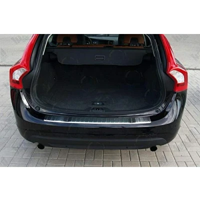Image of Chrome Rear Bumper Protector Scratch Guard Fits V60 [2010+]