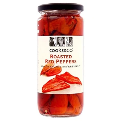 Image of Cooks &amp; Co Roasted Red Peppers (460g) Pack of 2