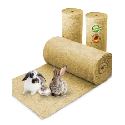 Image of rodent rug made of 100% hemp on a roll with 5 m length, 60 cm width, mm thick for all types small animals, mat, mat