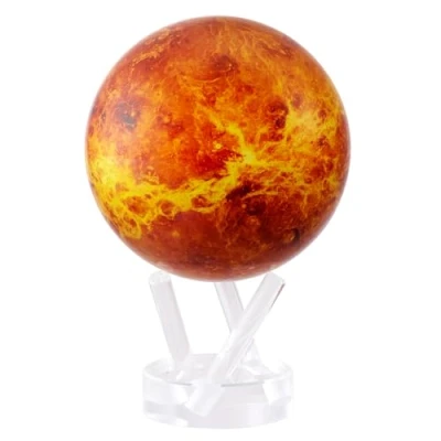 Image of MOVA Globe Venus 4.5&quot; with Base, Solar Powered Rotating No Need of Battery or Chord, Unique Gift and Decoration