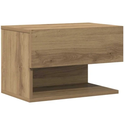 Image of vidaXL Wall mounted Bedside Cabinet Artisian Oak