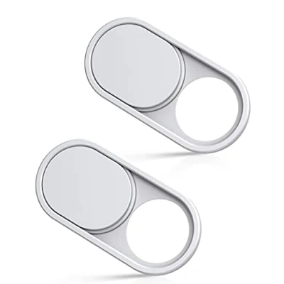 Image of imluckies Metal Webcam Cover Slide, 0.023in Camera for Laptop Computer, MacBook Pro/Air iMac iPad Tablet iPhone 8/7/6 Plus, Echo Show/Spot Web Blocker Protect Your Privacy [2 Pack White]