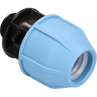 Image of 25mm x 3/4&quot; MDPE Male Adapter Compression Coupling Fitting Water Pipe PN16