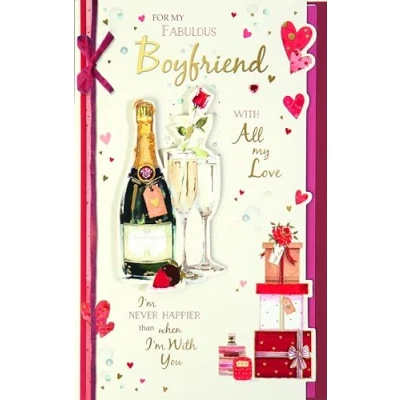 Image of Me to You Boyfriend Champagne Bottle With Flutes