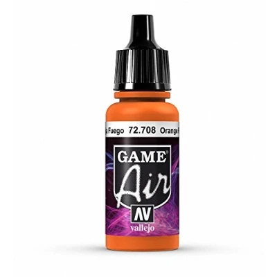 Image of Vallejo Game Air 17 ml Acrylic Paint Orange Fire