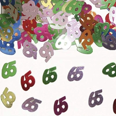 Image of Folat Party Confetti Number 65 Multi colors
