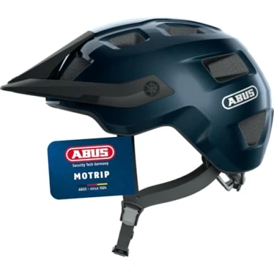 Image of ABUS MTB helmet MoTrip robust bike with height adjustable peak for mountain bikers customised fit unisex