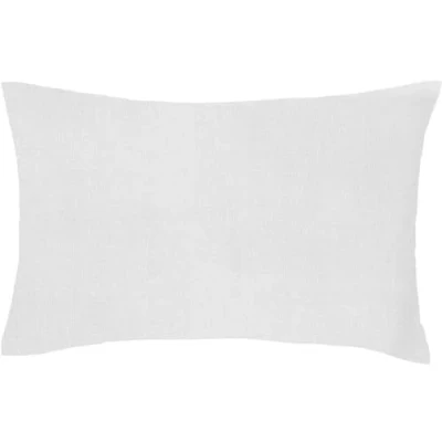 Image of Super Soft Flannelette Pillow Cases 2 Pack, 100% Brushed Cotton Pillowcases Pair Housewife Plain Bedroom Covers 50 x 75cm (50 75 cm, White)