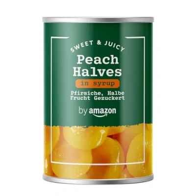 Image of by Amazon Peach Halves In Syrup, 411g