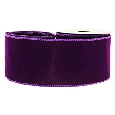 Image of FloristryWarehouse Velvet Ribbon 63mm Wide x 9m Purple