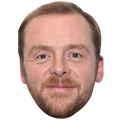 Image of FoxyPrinting Simon Pegg Movies Stars 2018 Celebrity Cardboard Party Face Mask Fancy Dress