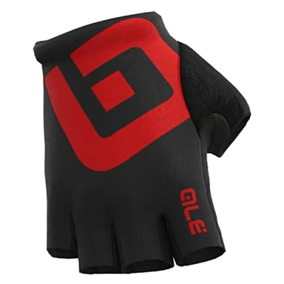 Image of Alé Cycling Unisex Air Summer Gloves, Black/Red, 3XL