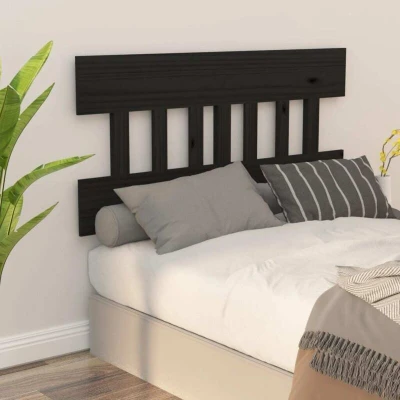 Image of vidaXL Bed Headboard Black 183.5x3x81 cm Solid Wood Pine