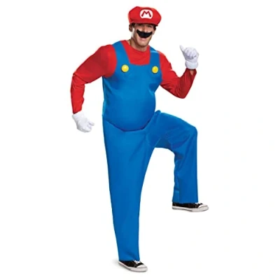 Image of Super Mario Bros DIS10775T Deluxe Costume, Men, Medium