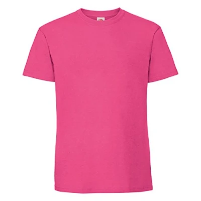 Image of Fruit of the Loom Mens Ringspun Premium Tshirt (2XL) (Fuchsia)