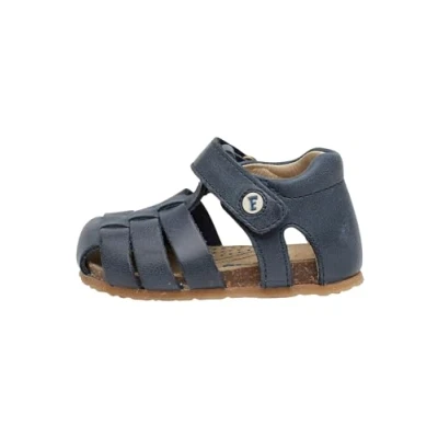 Image of Falcotto Alby Closed Toe Fisherman Leather Sandals Blue 20