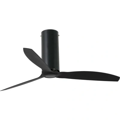 Image of Tube Matt black ceiling fan 3 Blades with DC motor