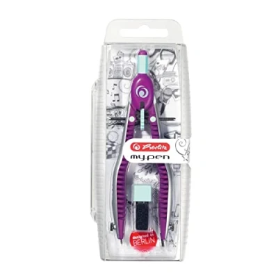 Image of Herlitz My.Pen Quick Set Compass White/Pink