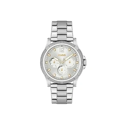 Image of HUGO Analogue Multifunction Quartz Watch for Women with Silver Stainless Steel Bracelet 1540138