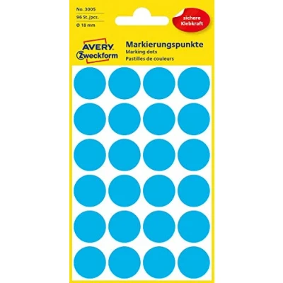 Image of Avery Zweckform 3004 Coding Dots (96 18 mm Diameter) blue