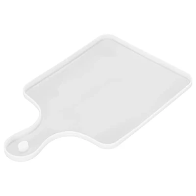 Image of Resin Tray Molds, Epoxy Chopping Board Mould Silicone Serving Mold with Handle for DIY Fruit Snack Coaster Home Table Decor(Square)