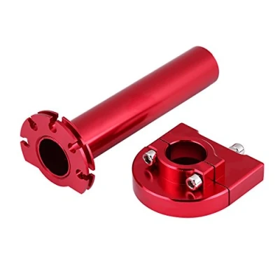 Image of KIMISS Aluminum Alloy Motorcycle Universal throttle Twist Grips,7/8&quot; 22mm Handlebar Grips Accelerator for Scooter Dirt bike (Red)//pit