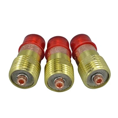 Image of RIVERWELD TIG Stubby Gas Lens 17GL332 2.4mm Fit DB SR WP 17 18 26 Welding Torch 3pk