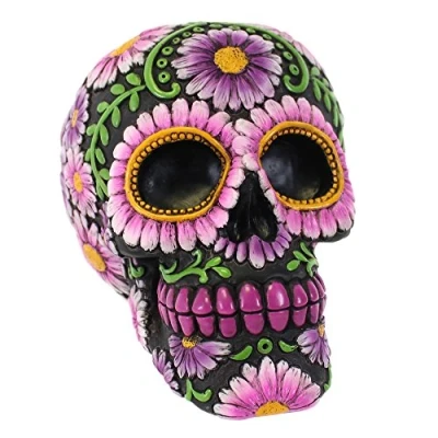 Image of Purple Floral Candy Skull Money Box