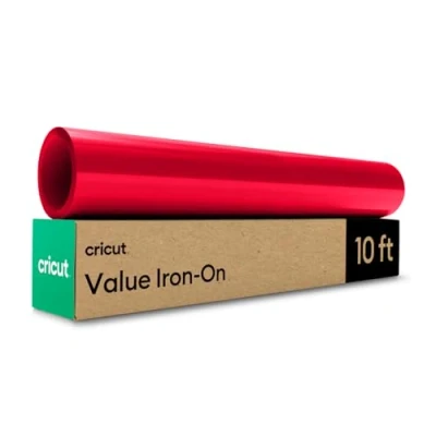 Image of Cricut Value Iron on Red 12 in x 10 ft (1)