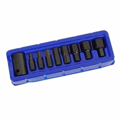 Image of US PRO Tools 9pc Impact Hex Bit Set with 1/2&quot; DR Holder H6 H19 3997