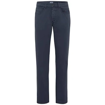Image of camel active Men&#039;s Cotton Trousers Regular fit Houston Pants, darkblue, 33 W/34 L