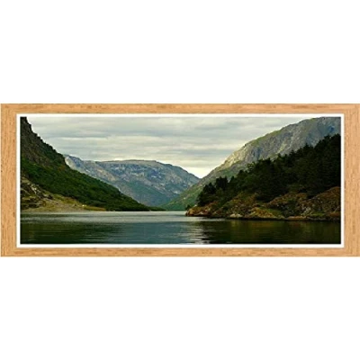 Image of Oak Panoramic Picture Frame Photo Poster Real Wood 36&#039;&#039; x 8&#039;&#039;