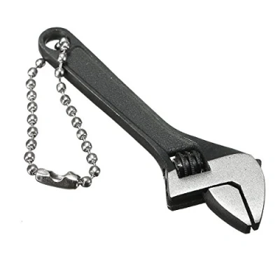 Image of 66mm 2.6inch Mini Metal Adjustable Wrench Spanner Hand Tool 0 10mm Jaw Black