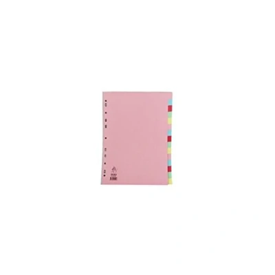 Image of WX01516 A4 Manilla Divider 15 Part Pink With Multi Colour Tabs