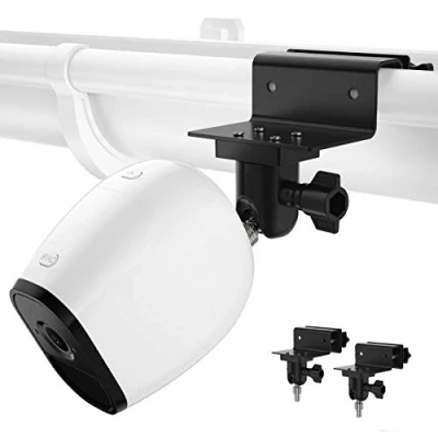 Image of HOLACA Gutter Mount for Arlo Pro 4 eufyCam 2C E and 2,Arlo Essential,Arlo 3,Wyze Cam Outdoor,Arlo GO,Arlo Ultra,Arlo Light Solar Panel(2 Pack, Black)