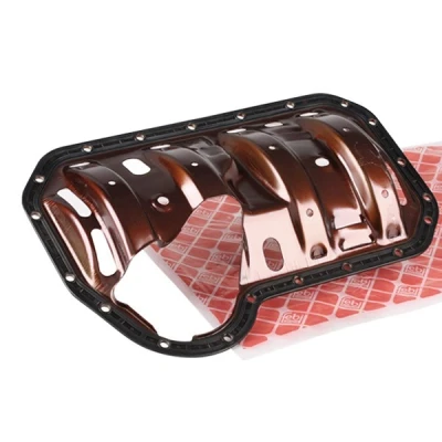 Image of 028115220, 037115220, 037115220A, 037115220B, 28115220 Baffle Plate, oil pan FEBI BILSTEIN 10906 VOLKSWAGEN: Transporter 4