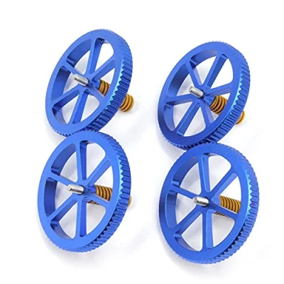 Image of Zeberoxyz 4PCS Aluminum Hand Twist Leveling Nut Diameter60mm with Hot Bed Die Spring M4x40mm Screws for CR 10/Ender 3/Ender 3 Pro/Ender 5 (Diameter 60mm Aluminum)