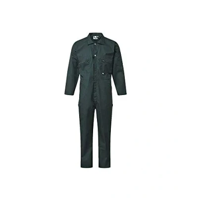Image of Fort Zip Front Overalls Spruce Green Polycotton 366 Size=36