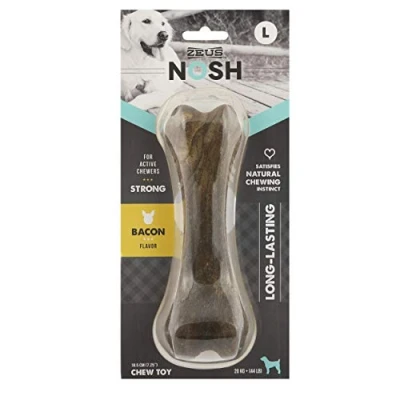 Image of Zeus NOSH STRONG Dog Chew Bone Bacon Flavour, Large