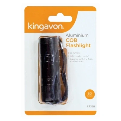 Image of Black COB Aluminium Torch By Kingavon