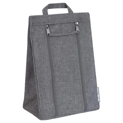 Image of Bigso Box of Sweden Fabric Shoe Bag for Travel and the Gym Luggage Organiser to Keep Shoes Separate Accessories Hiking, Walking Business Trips Grey