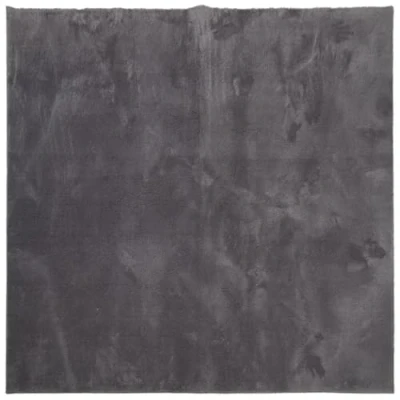 Image of vidaXL Rug HUARTE Short Pile Soft and Washable Anthracite 120x120 cm