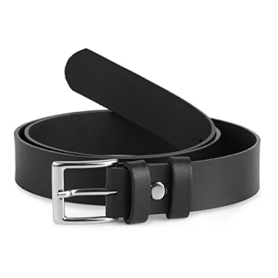 Image of Kids Leather Belt K1D5 (Black 1, 65 cm (Total length 84 cm))