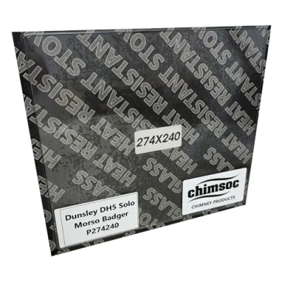 Image of Chimsoc Replacement Stove Glass Morso Badger (3112 &amp; 3142) (274mm x 240mm Rectangular)