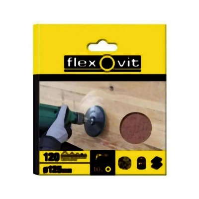 Image of Flexovit Drill Mountable Disc 125mm Coarse 50G (Pack 10)
