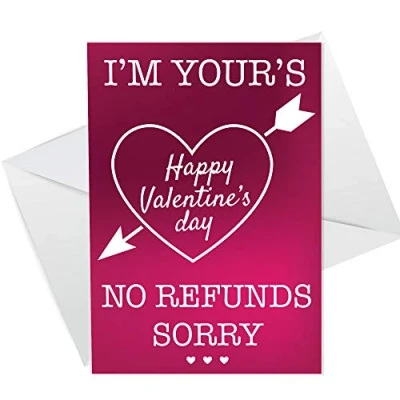 Image of Valentines Day Card For Him Her FUNNY Husband Wife Boyfriend Girlfriend