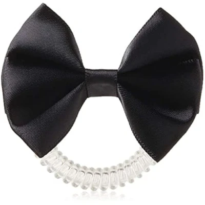 Image of Invisibobble Bowtique Hair Bow with Original Slim Scrunchie for Girls and Women, True Black